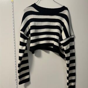 Striped Black and White Women's Sweater
